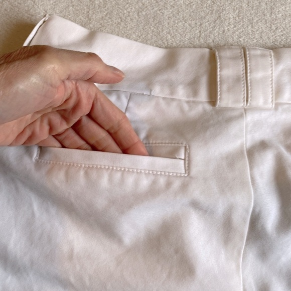 Banana Republic Martin Straight Leg Pants. Low Rise. Split Hem. White Sz. 8 - Picture 10 of 12